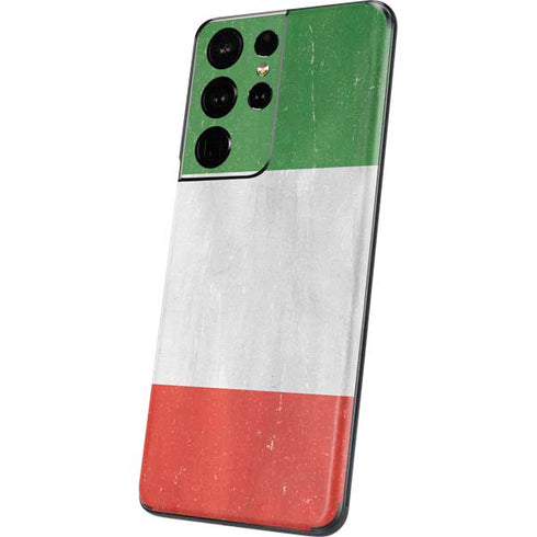 Italy Flag Distressed Galaxy S21 Ultra 5G Skin